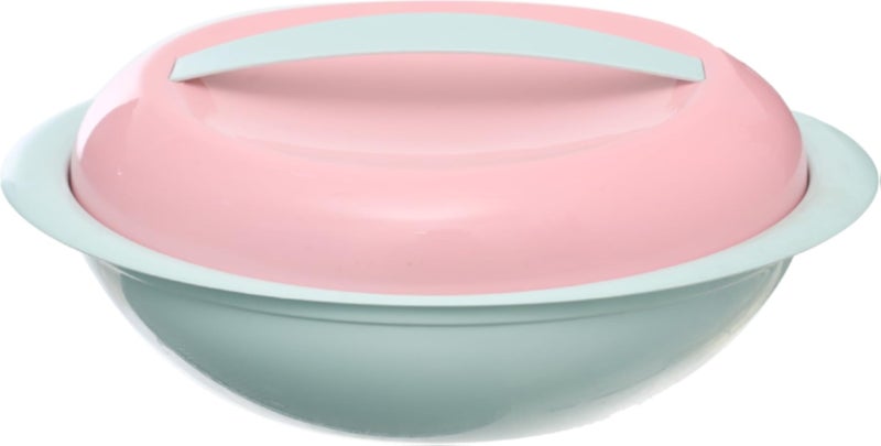 BB High Quality Oval Plastic Food Storage Container with Lid (1500 ml) - Sky Blue Pink